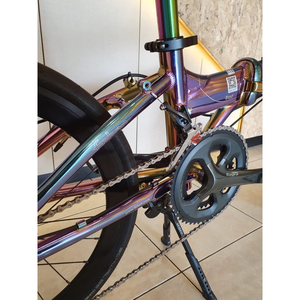 Fullbike Sepeda Lipat Fnhon Blast Rainbow Groupset Tiagra 2 x 10 Speed Grupset Seli