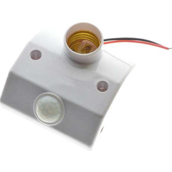 GS8 Fitting Lampu Bohlam Socket E27 dengan Infrared Motion Sensor 25W Mayitr Zd1309 White