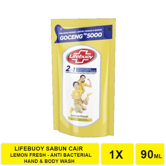 SABUN CAIR LIFEBUOY LEMON FRESH - 90 ML.