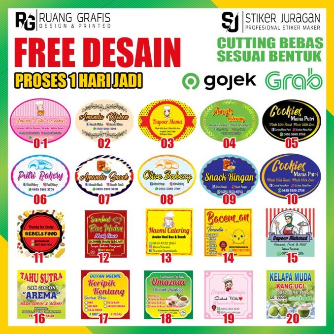 

STIKER LABEL MAKANAN VINYL CUTTING A3 ruanggr4 Murah