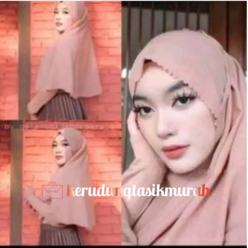 (LC)  bergo mariyam lasercut nonpet terlaris grosir  hijab instant  jilbab sport alazhar