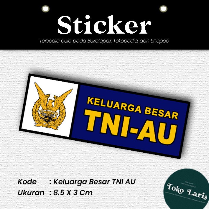 Sticker Plat Motor Dan Mobil Keluarga Besar TNI AU [MINIMAL PEMBELIAN 4 PCS]