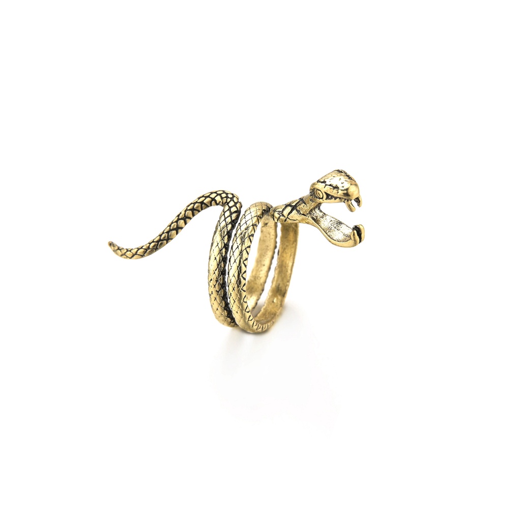 Cincin Bentuk Hewan Naga Bahan Zinc Alloy Adjustable Gaya Vintage Untuk Hadiah