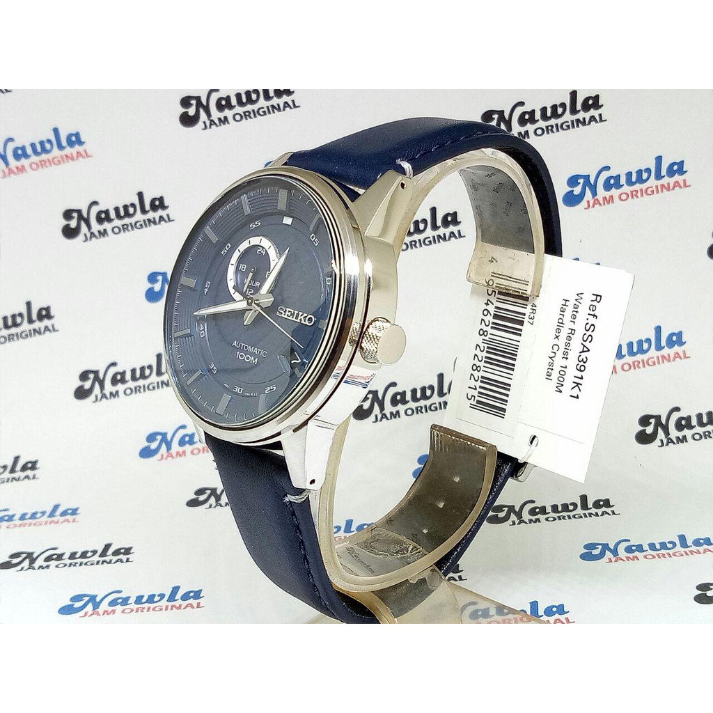 Seiko Automatic SSA391K1 Blue Dial Leather - Jam Tangan Pria SSA391