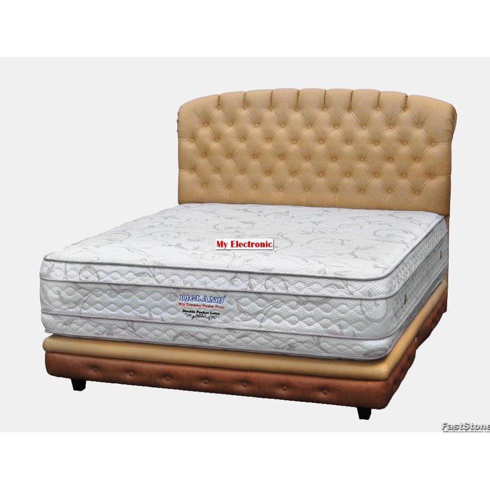 Promo Harga Kasur Spring Bed Bigland Double Pocket Latex Hanya Kasur Ukuran 100 Shopee Indonesia