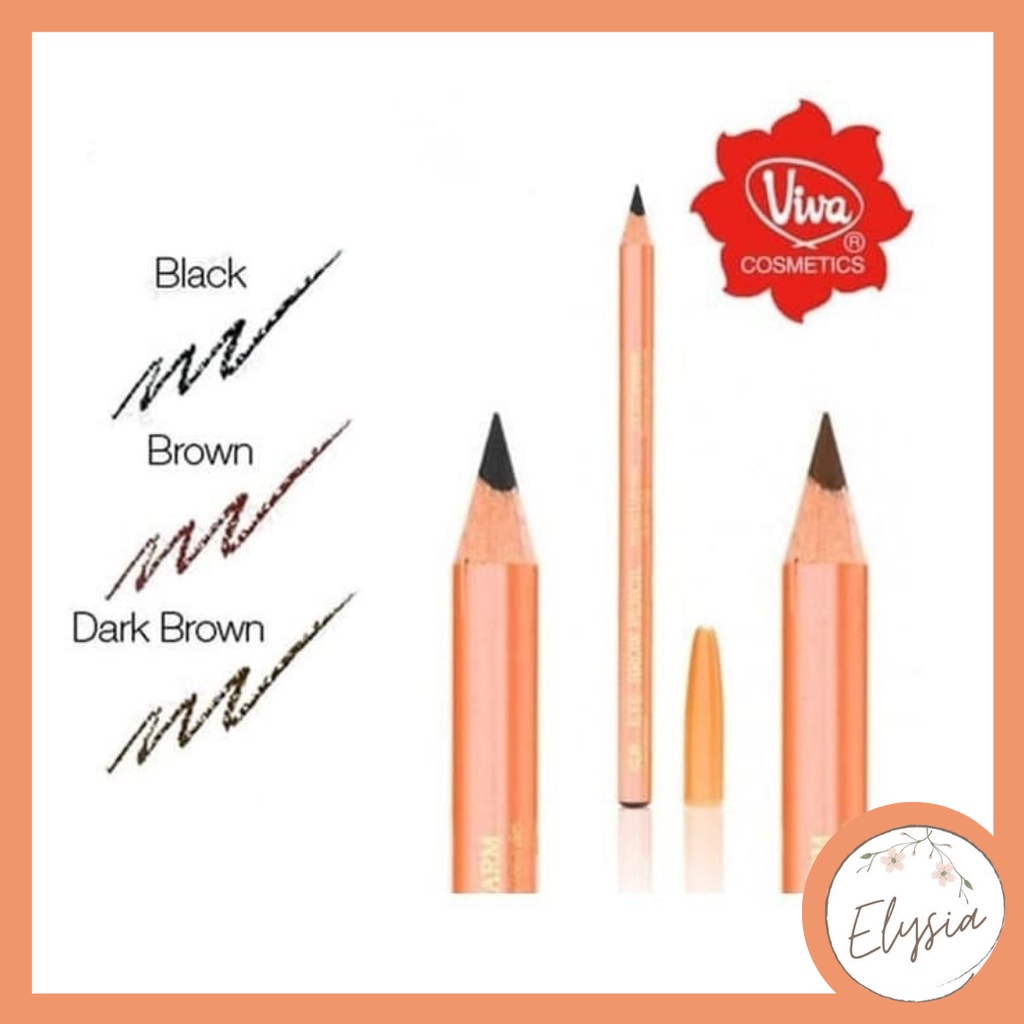 ✨ ELYSIA ✨ VIVA Cosmetics Queen Eye Brow Eyebrow Pencil / Pensil Alis 1.3 gr Ori BPOM