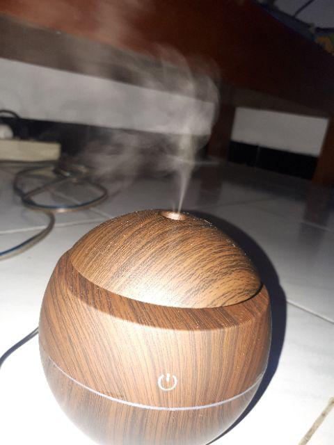 Pengharum Ruangan Aroma Terapi Air Humidifier Desain Kayu