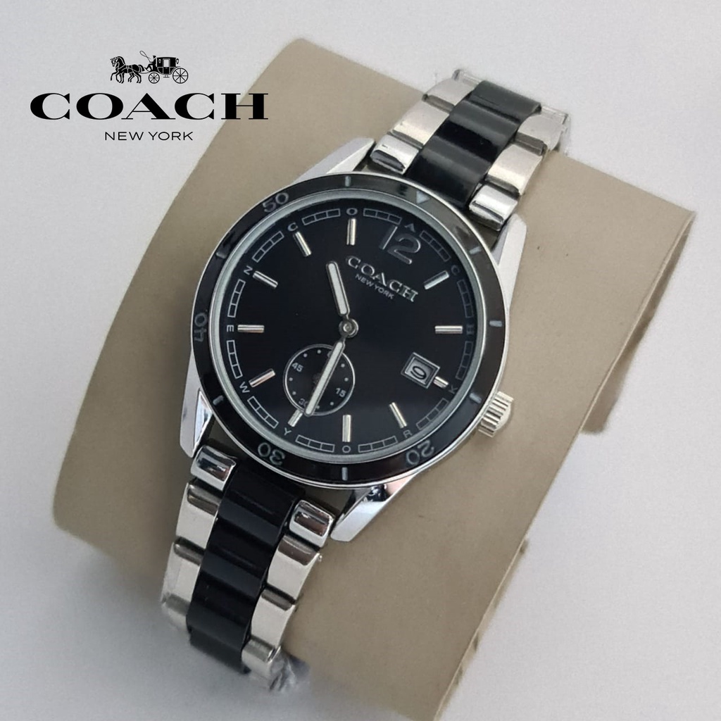 Grosiran Jam Tangan Wanita 35120ET Analog Strap Stainless Steel Tanggal Aktif Free Box Jam Tangan (COD)