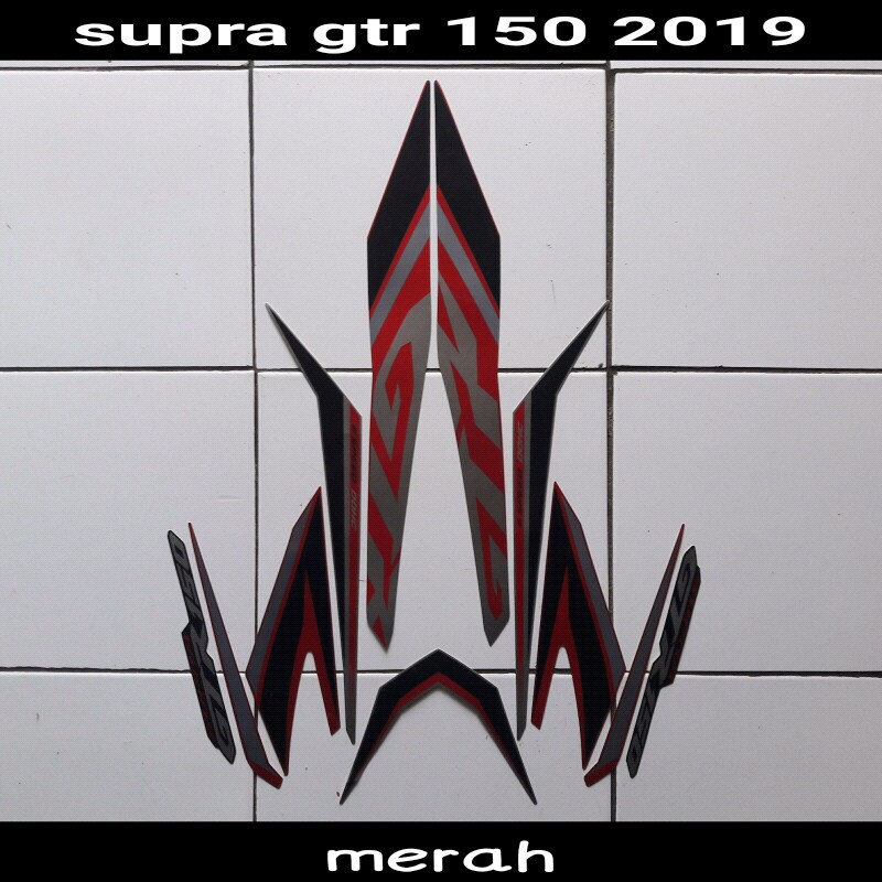 Sticker Motor Supra Gtr 150 2019 Merah