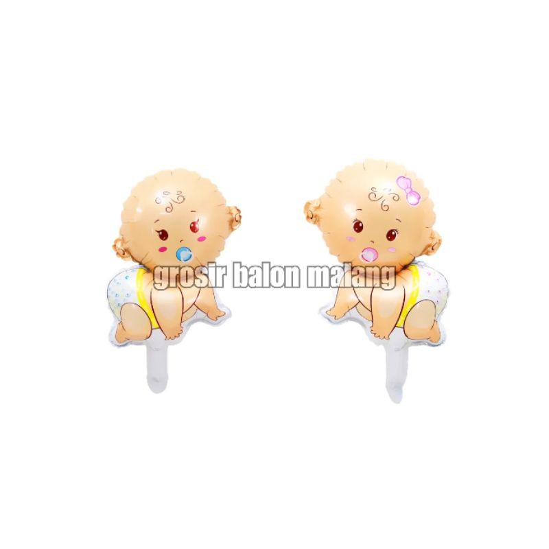 balon foil baby shower boy girl bayi merangkak mini