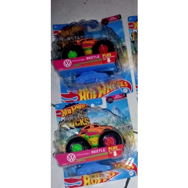 Hot Wheels Monster Trucks Volkswagen VW Beetle - yellow pink