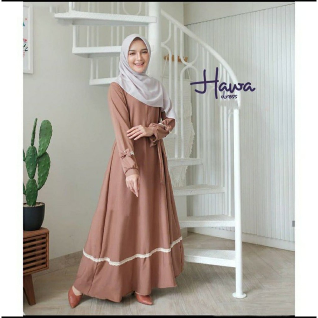 Gamis Wanita Baju Muslim Cewek Dewasa Dress Hananda Terbaru kekinian fashion muslim modern Murah