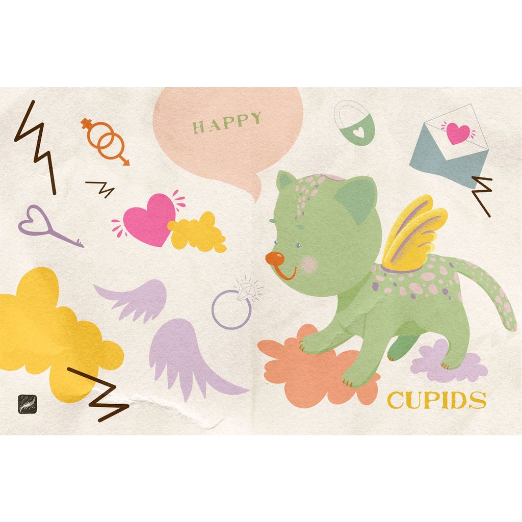 Procreate Brush - The Cupid Shapes: 82 Procreate Stamps and Textures Brushes