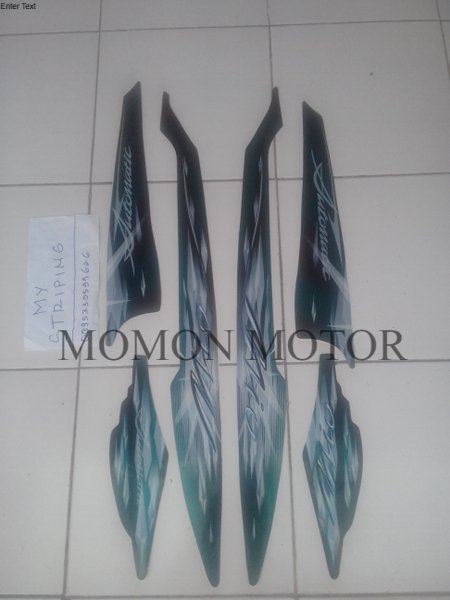 Sticker Stiker Mio Smile 2009 2010 hitam hijau lumut striping