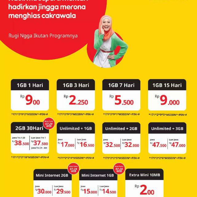 Kuota Indosat 5GB
