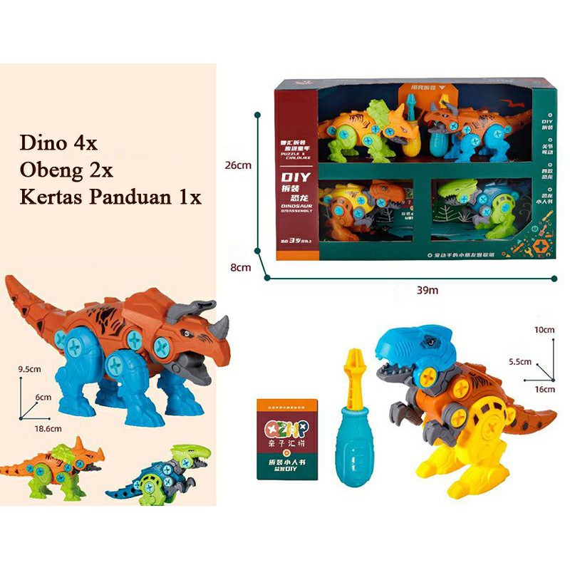 diy dino assembly isi 4 - 3d puzzle dinosaur