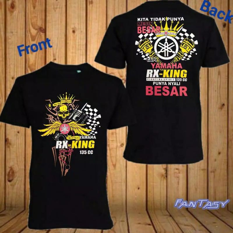 Fourfashion Kaos Pria Kaos Distro RX KING 135CC Black FN233