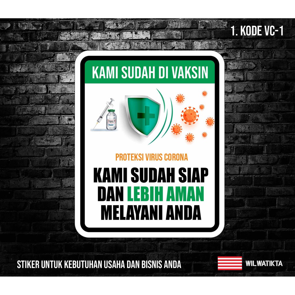 

Sticker Safety Sign Kami Sudah Di Vaksin