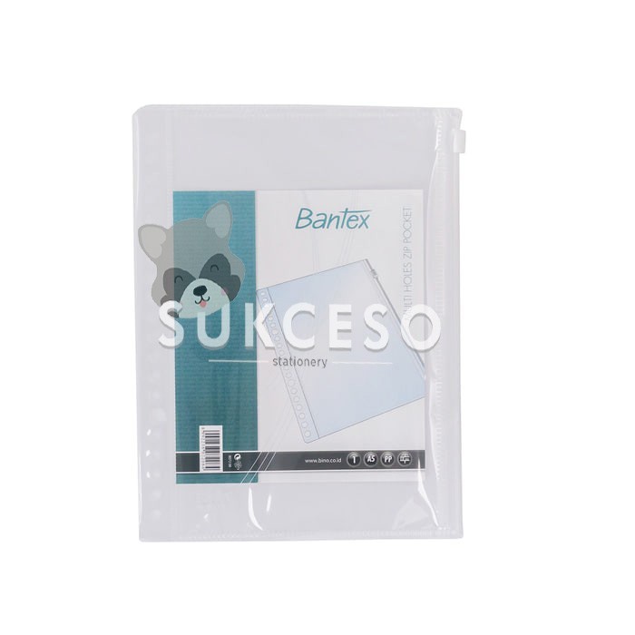 

Bantex Zipper Pocket Multi Holes Zip Pocket Ukuran A5 8072 08