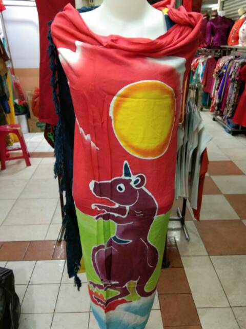 Termurah Kain Pantai Bali Halus Motif Animal Random