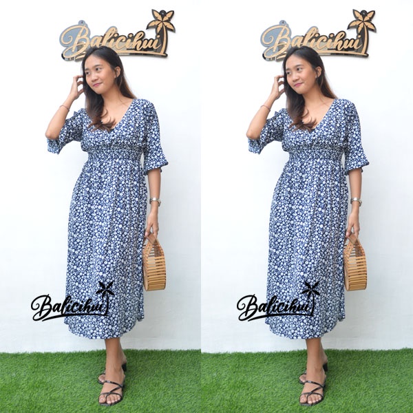 Balicihui Dress Moza Lengan Dress Wanita Dress Busui Dress Menyusui Dress Bali Long Dress Kasual