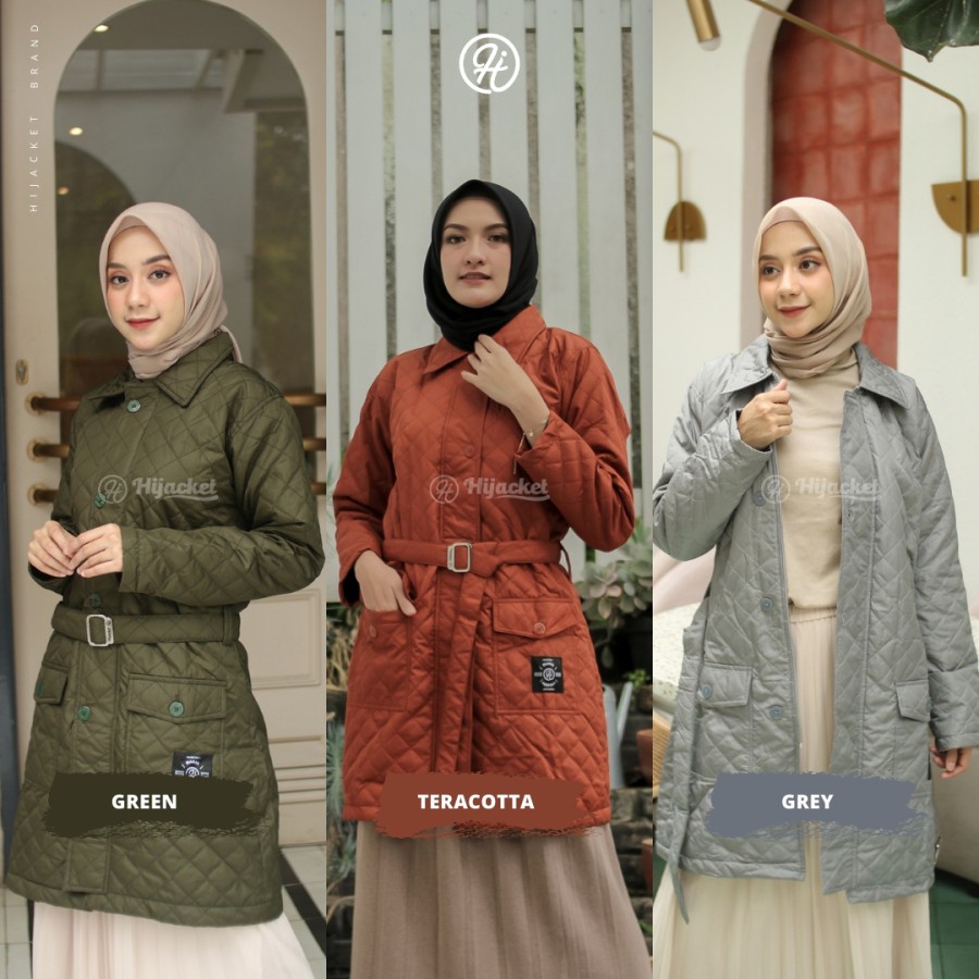 ⭐️Jaket Parasut Wanita Muslimah - Hijacket Agnesia - Hijaber Musim Dinging Panjang Syari Adem