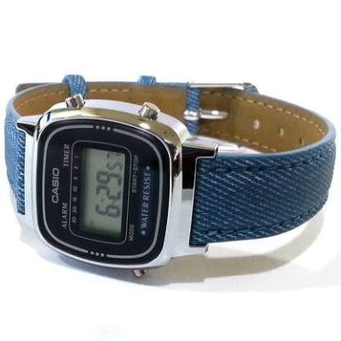 Jam Tangan Wanita Casio Digital Original LA-670WL-2A2 Tali Kulit