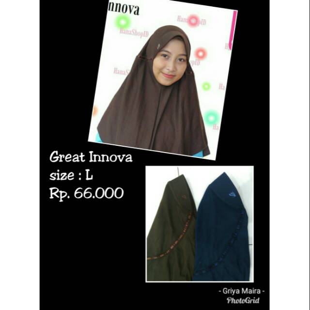 Diskon hijab rabbani Great Innova size L