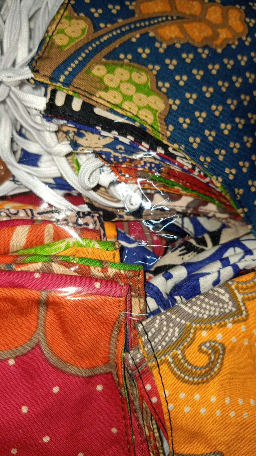 Masker Kain Batik Anak 3 Ply Headloop Dan Earloop