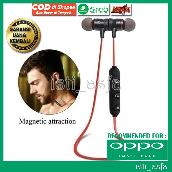 Headset Bluetooth Bass Wireless Stereo Untuk HP OPPO A33 A37 A83 A11K A3S A5 A7 A9 A1K A5 A9 A33 202