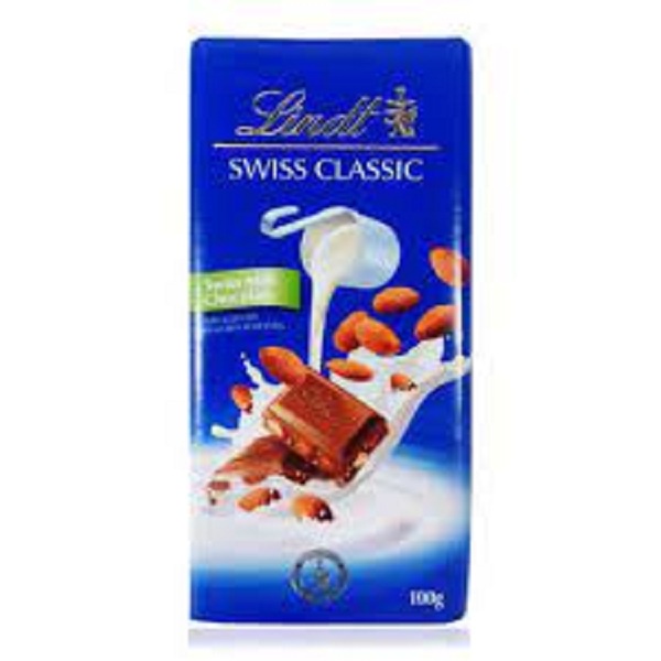 Jual Lindt Swiss Classic Milk Whole Almond Chocolate 100gr Shopee Indonesia 7577