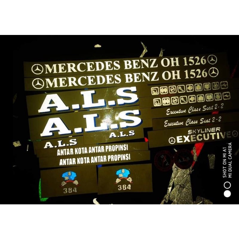 sticker miniatur bus "A.L.S" skala 1:20