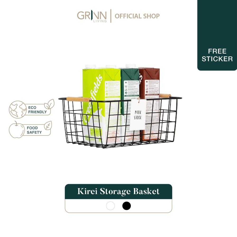 GRINN LIVING KIREI STORAGE BOX / KERANJANG / BASKET ORGANIZER / PENYIMPANAN SERBAGUNA UNTUK MAKANAN 