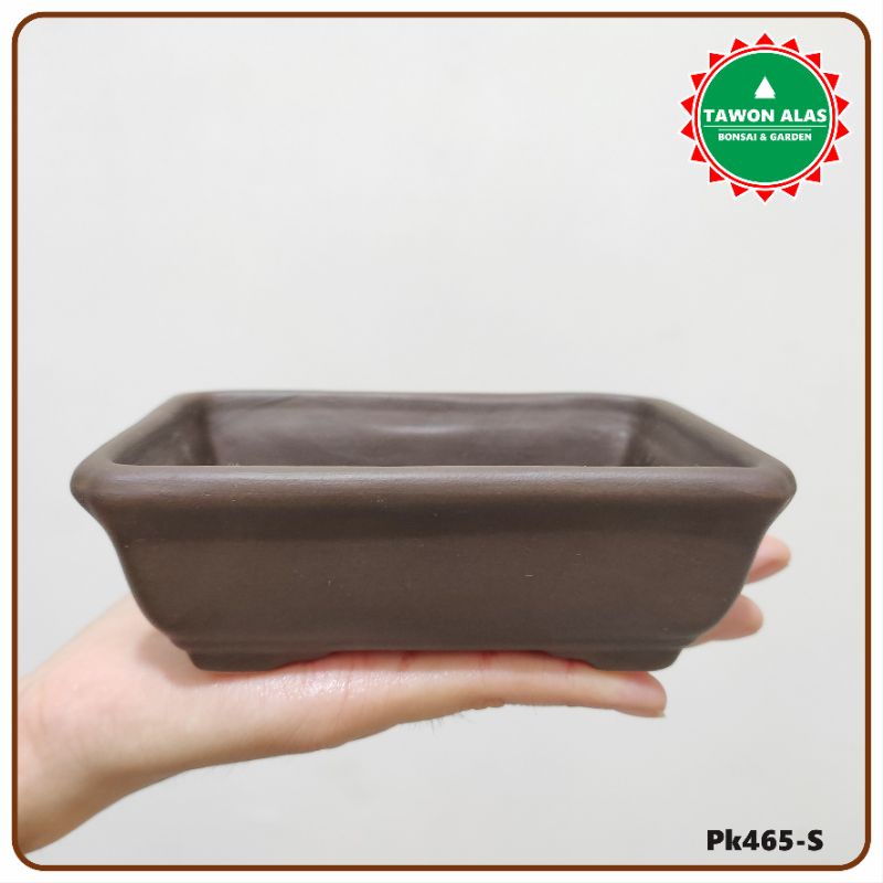 Pot Keramik Bonsai Kotak Persegi Panjang Segi Empat Kecil Mame Mini
