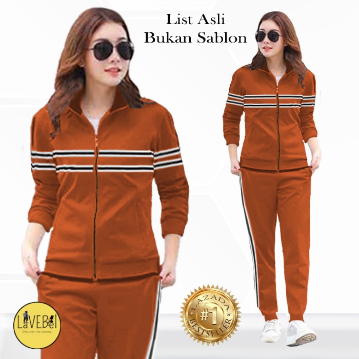 LVB Setelan Training SENORITA /Lisa/Set Baju Celana Lari Senam Trackuit Perempuan Wanita/Bahan Katun Babyterry Adem Halus Nyerap Keringat/Set Pakaian Olahraga &amp; Aktivitas Outdoor/Gratis Ongkir Cashback COD/05564 05668 05772/ LAVEBEL