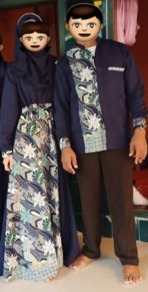 Gamis Koko Couple Batik Baloteli Premium Dress Wanita Couple Mewah Motif Batik Terbaru Plus Hijab