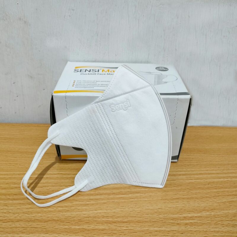 Masker sensi duckbill isi 50 pcs Sensi Mask Duckbill 3 Ply Makser Sensi Duckbil original berlogo masker duckbill sensi isi 50 pcs