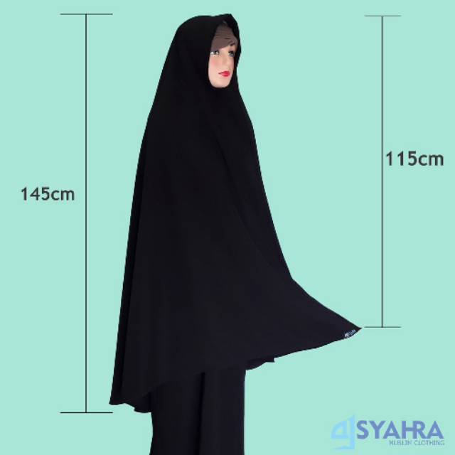 niqob/cadar/handscok/himar/jilbab/abaya/ Alsyahra Jilbab Long Khimar Syari Set Niqab Bandana Non Pet