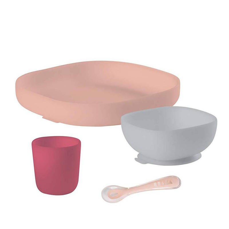 Beaba Silicone Meal Set - Pink