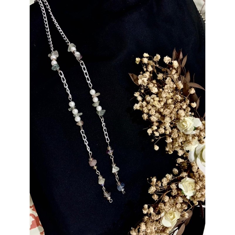 Strap Mask chain silver + connector