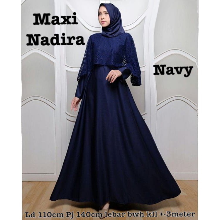 BAJU GAMIS NADIRA MAXI WANITA LENGAN PANJANG CEWE GAMIS MURAH