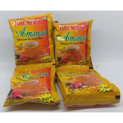 

JAHE MERAH AMANAH KEMASAN LAMA PER RENCENG ISI 10 SACHET | JAHE MERAH INSTAN ASLI 100%