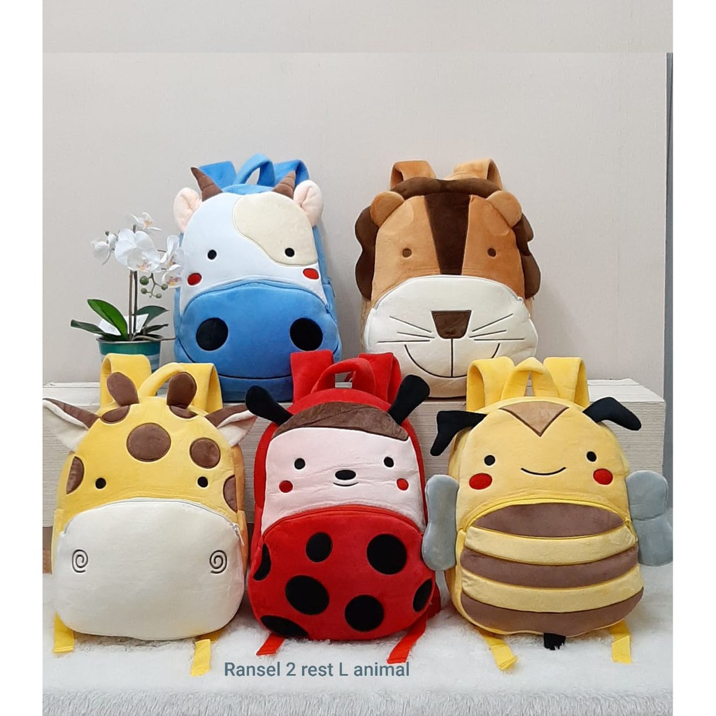 Tas Ransel Animal size L/Bagpack Anak TK SD/ransel animal/Tas Lion Bee Giraffe/Kado Tas anak