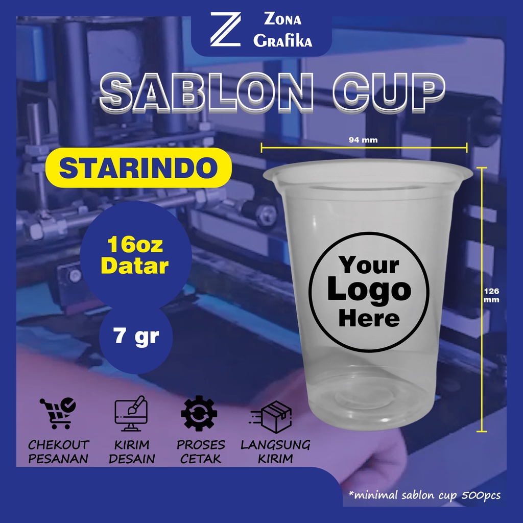 Sablon Cup STARINDO 16oz