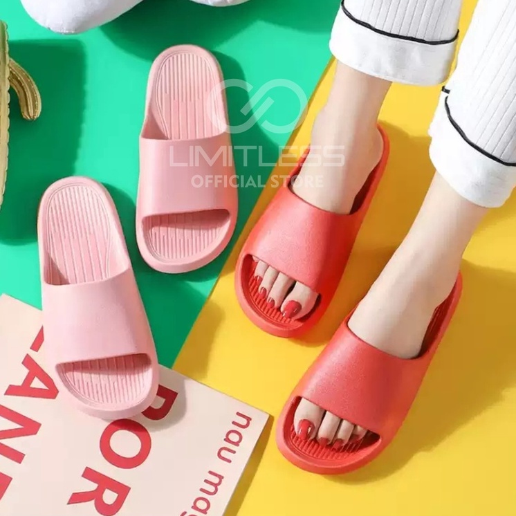 Sandal Wanita Limitless Slop Sendal Cewek Rumahan Sandal Limitless Wanita Empuk Sendal Kamar Mandi Ternyaman