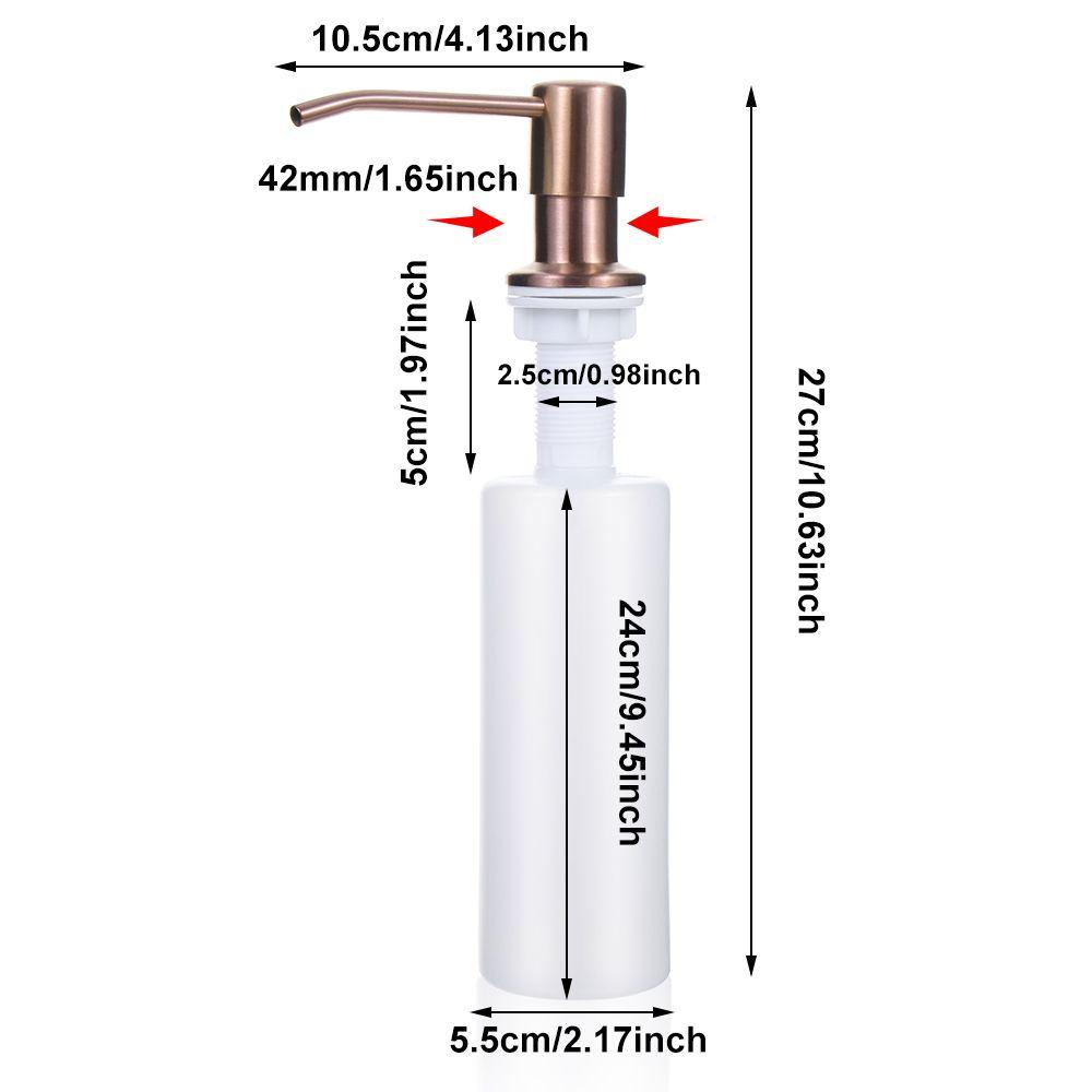 Pompa Dispenser Sabun Wastafel Atas Stainless Steel Cair Cuci Tangan Aksesoris Kamar Mandi