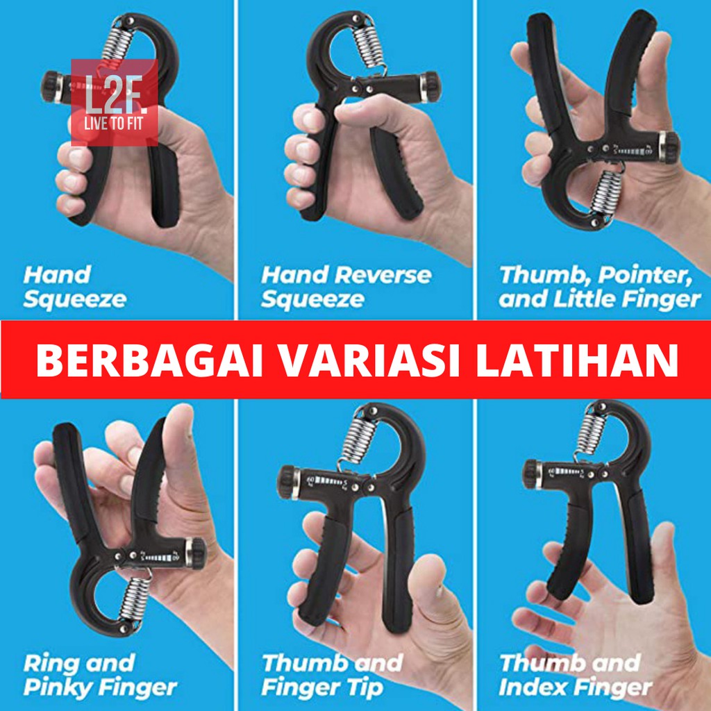 Alat Fitness Latihan Adjustable Portable Hand Grip Otot Pergelangan Tangan 10-40kg GRATIS ONGKIR COD