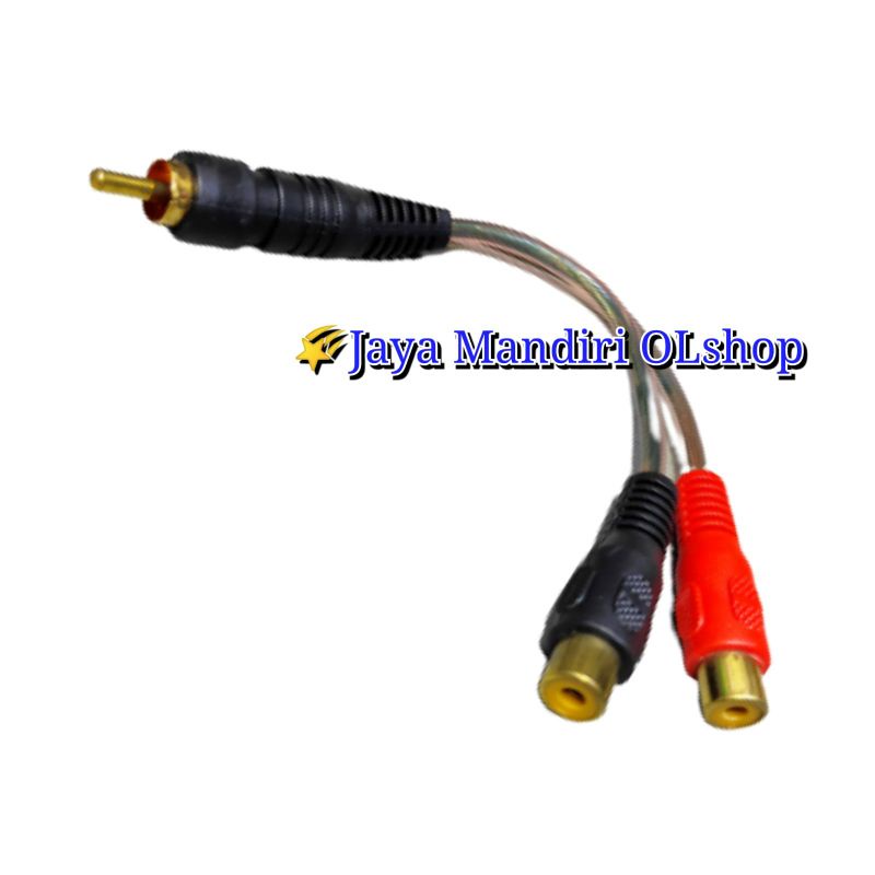 KABEL JUMPER RCA 2 FEMALE TO 1 MALE