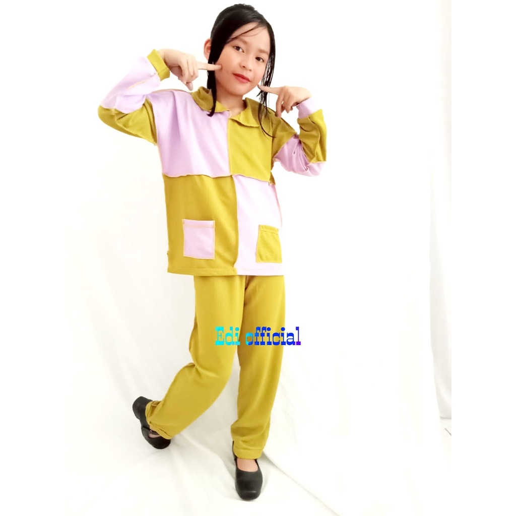 Fashion Anak Perempuan Set Baju Anak Terbalik terbaru  2 sd 12 Thn