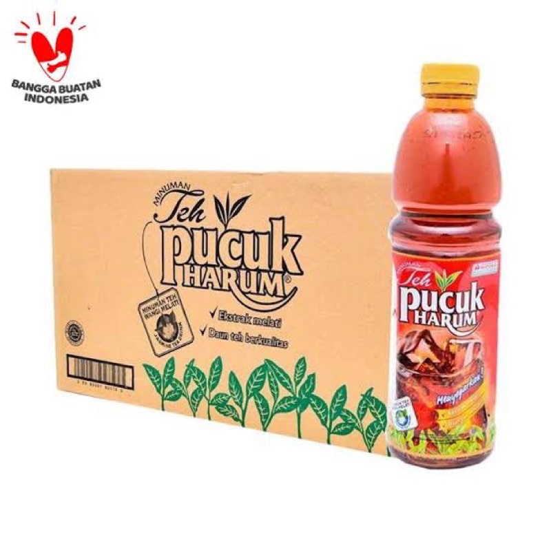 Air Teh Kemasan Teh Pucuk Harum Botol 350 ml isi 24 pcs 1 dus Khusus pengiriman Sameday atau Instant